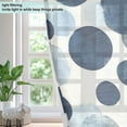 thumbnail image 4 of Blue and Gray Circle Semi Sheer Curtains for Living Room Bedroom Set of 2 Insulated Window Drapes, 4 of 6