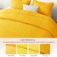Exclusivo Mezcla King Size Quilt Bedding Set, Lightweight Soft Yellow