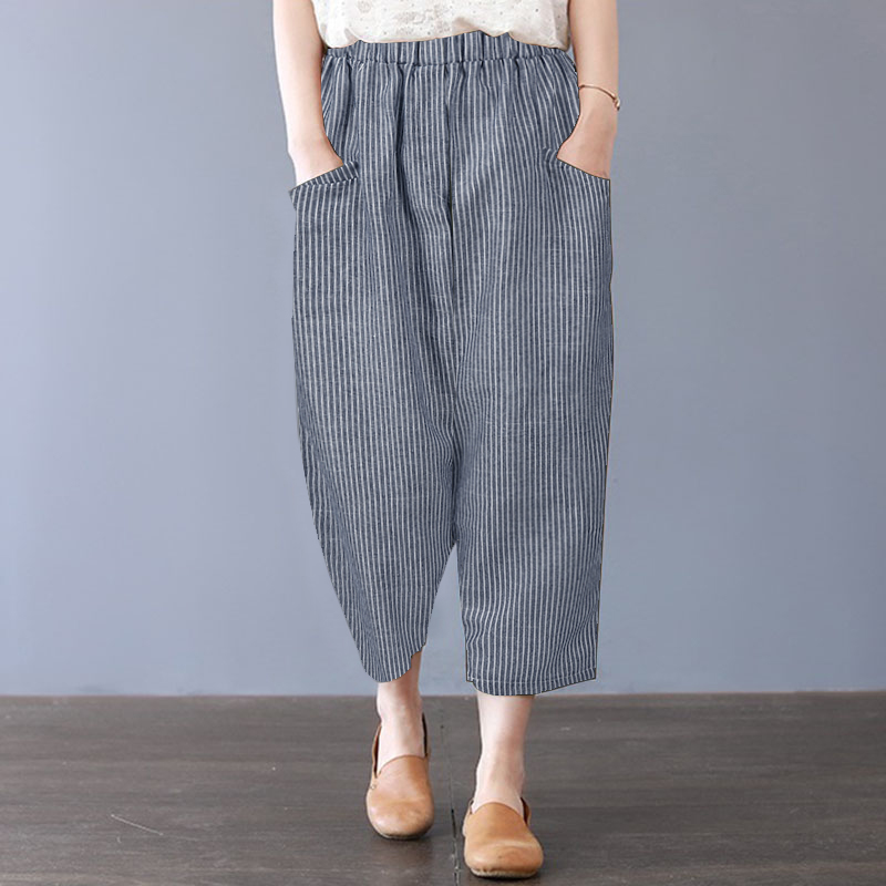 striped summer trousers