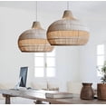 thumbnail image 2 of Arturesthome 1 Light Rattan Pendant Lights Fixture Ceiling Hanging Lights Chandelier Woven Pendant Lamp Shade for Dining Room, 2 of 11