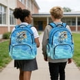 thumbnail image 4 of DISNIMO Shark Print Kids School Backpack for Boys Lightweight Schoolbag with Adjustable Strap for Primary Middle Students 17 Inch Large Bookbag Casual Daypack, 4 of 7