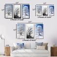 thumbnail image 4 of Designart "White Tree Winters beauty" Landscape Trees Framed Wall Art Set Of 3 - White Trees Frame Gallery Set For Office Decor, 4 of 6