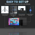 thumbnail image 6 of 80 inch Projector Screen with Stand Tripod, 16:9 4K HD Indoor Outdoor Pull Up Portable Projector Screen, Adjustable Projection Screen with Carry Bag for Home Theater Backyard Party Movie Nights, 6 of 12