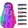 thumbnail image 1 of Peine de tiza para el cabello, tinte temporal brillante para niñas, lavable, ideal para fiestas de cumpleaños de Año Nuevo, 4, 5, 6, 7, 8, 9 y 10 años., 1 of 5
