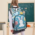 thumbnail image 7 of FORMRS Unisex School Backpack 17" Student Travel Bag with Laptop Compartment, Blue Easter Bunny, 7 of 7