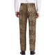 thumbnail image 3 of Pantalones de hombre Inspire Chic con estampado de serpiente, corte regular, frente plano, cintura elástica, talla 36, estampado de leopardo, 3 of 6