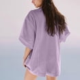 thumbnail image 7 of GILIGEGE Rompers for Women 2025 Summer Casual V Neck Button Down Short Sleeve Romper Overalls Shorts with Pockets Beach Vacation Outfits Short Rompers Tshirt Shorts Dressy Jumpsuits Casual Trendy, 7 of 7