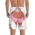 thumbnail image 3 of Naloa Sloth with Donuts1 Men's Short Pajama Pants, Lounge Comfort Shorts with Elasticized Waistband and Side Pockets - 4X-Large, 3 of 9