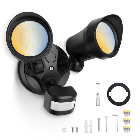 ALUSSO 30W 3500lm LED Security Lights Motion Sensor, Dusk to Dawn&Auto&Always on 3 Modes, 3CCT IP65 Waterproof, Hardwired, 1 pack