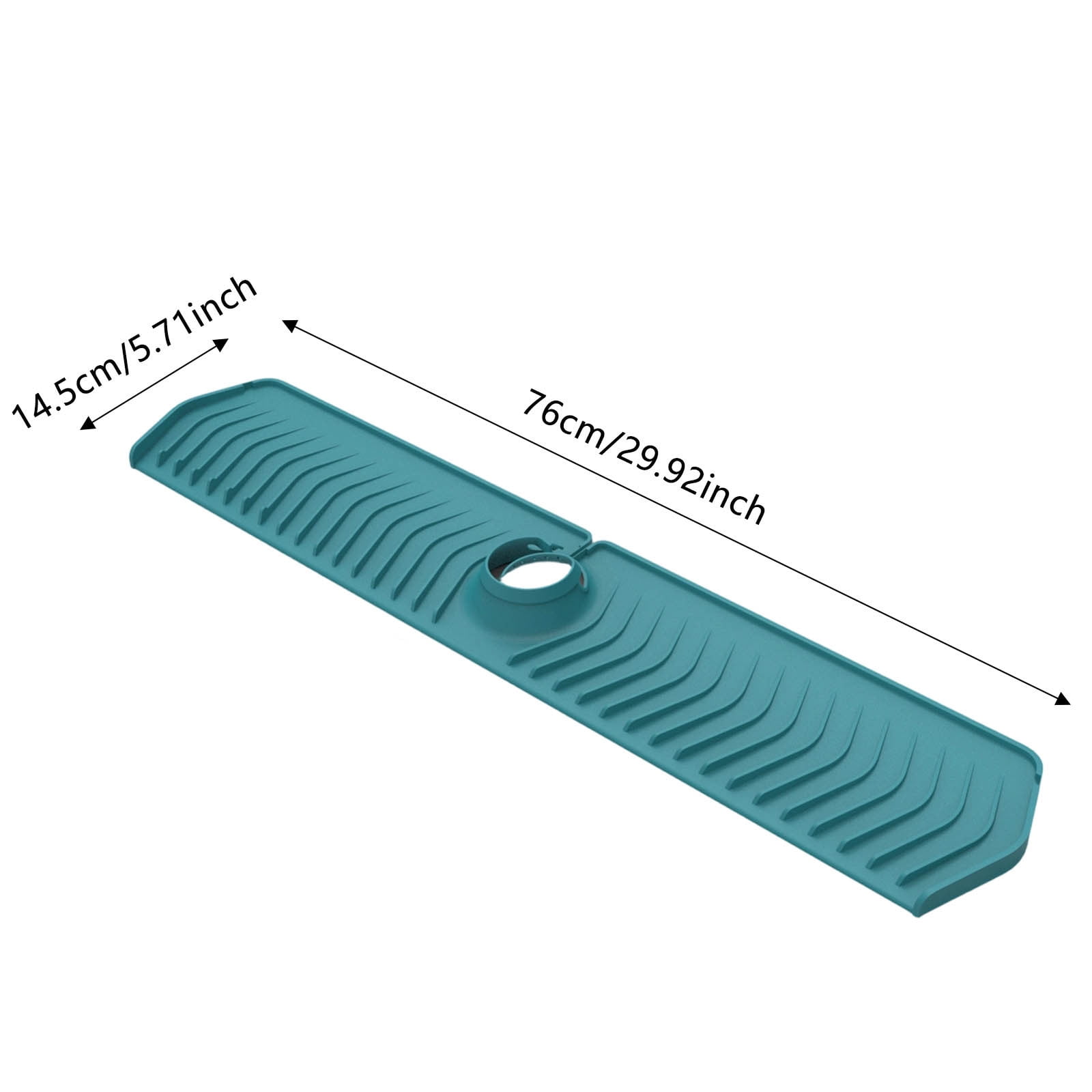 Faucet Mats for Kitchen Sink 30in Longer Silicone Sink Splash Guard Fast Self-draining Fast Drying Tidy Faucet Mat Splash Guard Draining Mat White