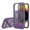 Darkpurple, variant on For iPhone 12 Pro / 12 6.1" Magnetic Phone Case,Compatible with Mag-Safe,Built-in Retractable Kickstand,Military Grade Shockproof Anti-Scratch Ultra Slim Skin Feel Translucent Phone Case,Darkpurple