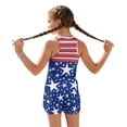 thumbnail image 2 of Xoenoiee Star American Flag Print Girls Swimsuit 2 Piece Girls Tankini Swimsuit Lightweight Teen Bathing Suit Padded Modest Swimwear with Bottoms, 14-15 Years, 2 of 7