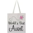 thumbnail image 3 of Inktastic World's Best Aunt Tote Bag, 3 of 4