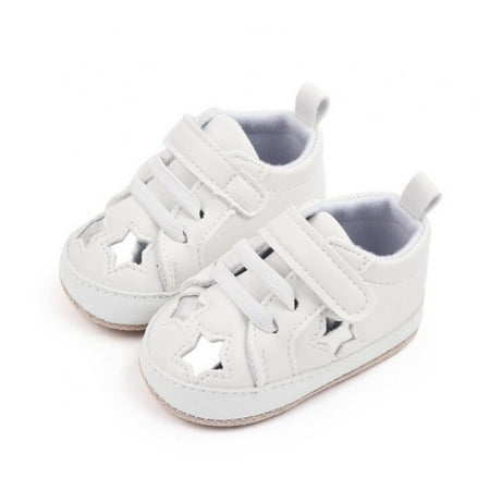 

SYNPOS Baby Boys Girls PU Leather Shoes Soft Sole Sneakers Infant Crib Shoes for Toddler First Walkers 0-18 Months