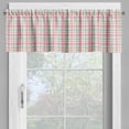 thumbnail image 4 of Ambesonne Abstract Valance & Curtain, Pastel Color Checkered, 55"x24", Mint Salmon Pale Pink, 4 of 6