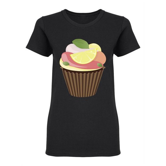 Sweet Cupcake Design Shaped T-Shirt Women -Image by Shutterstock, Female Medium