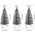 thumbnail image 4 of 3 Pack Small Christmas Tree with Lights, 16.5cm Tall Tabletop Christmas Tree, Mini Christmas Tree with Artificial LED Pines, Slim Christmas Tree, Plas, 4 of 4