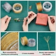 thumbnail image 4 of 86 Yards 1mm Metallic Cord Gold Silver Nylon Thread Xmas String Metallic Beading Cords Tinsel Cord Tinsel String Braids Hair Cords for Gift Wrap Tree Ornaments Hanging, 4 of 7