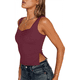 thumbnail image 2 of Tops Cortos para Salir de Mujer, Camisetas Sin Espalda, Camisetas de Verano Y2K, Ropa Básica para Adolescentes, Ropa , Color Vino Tinto M, 2 of 7