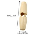 thumbnail image 2 of ifundom Beige Wooden Coat Buttons Vintage Pieces for Sweaters Jackets and Coats Sewing Crafts, 2 of 6