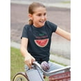 thumbnail image 2 of Buon Ferragosto Watercolor Melon T-Shirt Juniors -Image by Shutterstock,  x-Small, 2 of 4
