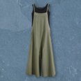 thumbnail image 3 of Joernso Summer Romper Solid Color Baggy Casual Simple Backless Oversized Square Neck Adjustable Shoulder Strap Wide Leg Summer Jumpsuit Female Clothes, 3 of 8