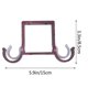 thumbnail image 3 of Curtain Pole Bracket Aluminium Alloy Thick Double Hook Mounting Bracket for Heavy Curtains and Blinds Easy Installation Red 2Pcs, 3 of 3