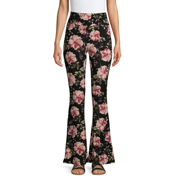 No Boundaries - No Boundaries High Rise Pull On Flare Pants - Walmart ...