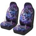thumbnail image 5 of Uorisanigo Purple Wolf Car Seat Covers Waterproof Front Seat Covers Easy Installation Stretch Polyester Fabric Cover Protection Interior Accessories Universal Fit Most Cars,SUV, Trucks, 5 of 7