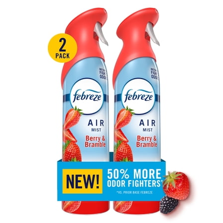 Febreze Air Mist Air Freshener Spray Berry & Bramble Scent, 8.1oz 2ct