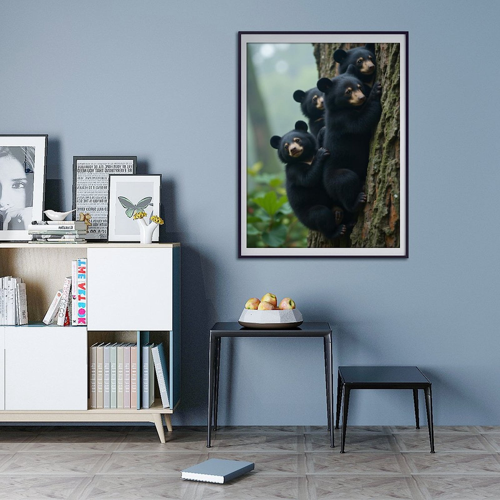 Diamond Art Kits for Adults - 5d Bear Cubs Climbing Forest Tree Diamond Painting for Adults, Diamond Art for Adults Beginners, Diamond Painting Kits for Adults for Home Wall Decor