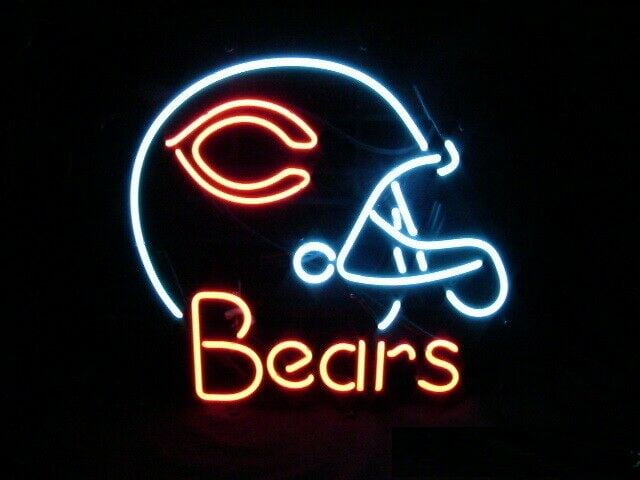 New Chicago Bears Da Bears Beer Wall Decor Light Neon Sign 24"x20" 