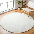 thumbnail image 2 of SAFAVIEH Soho Ryker Zig-Zag Area Rug, Ivory/Beige, 4' x 4' Round, 2 of 8