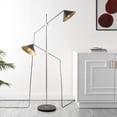 thumbnail image 2 of SAFAVIEH Dwyer 68 in. Modern Black Metal Floor Lamp with Black Shade, 2 of 7