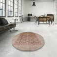 thumbnail image 4 of Ahgly Company Machine Washable Indoor Square Industrial Modern Dark Salmon Pink Area Rugs, 4' Square, 4 of 7