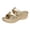 Gold-1, variant on Women's Wedge Sandals with Arch Support Lightweight Summer Beach Shoes Platform Comfy Slip on Slides Casual Travel Daily Walking Slides White-2 Size 8