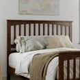 thumbnail image 3 of Camilla Queen Wood Low Profile Platform Bed with Matching Footboard in Walnut, 3 of 10