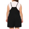 thumbnail image 4 of DARING DIVA Women's Plus Summer Casual Sleeveless Spaghetti Strap Romper 1X Black, 4 of 6