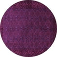 thumbnail image 1 of Ahgly Company Indoor Round Persian Purple Traditional Area Rugs, 6' Round, 1 of 4
