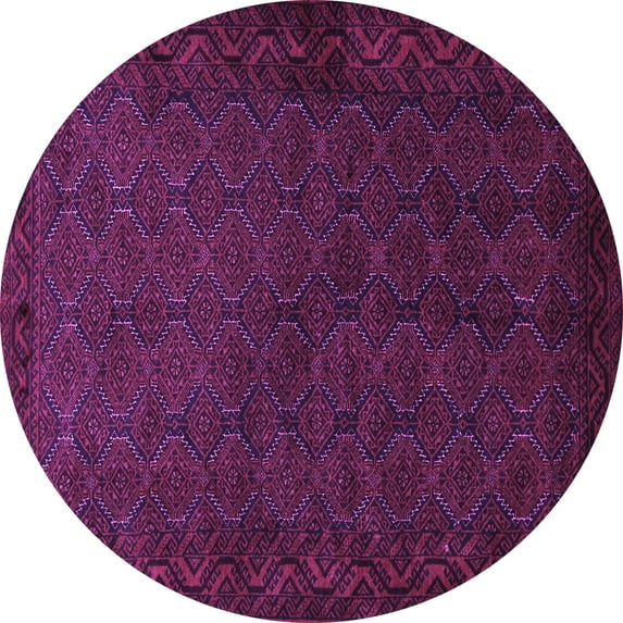 Ahgly Company Indoor Round Persian Purple Traditional Area Rugs, 6' Round