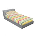 thumbnail image 3 of Retro Bedding Set with Sheet & Covers, Colorful Triangles Sharp Edged Geometric Shapes in Horizontal Line, Printed Bedroom Decor 2 Shams, 4 Sizes, Dark Coral Pale Green, by Ambesonne, 3 of 3