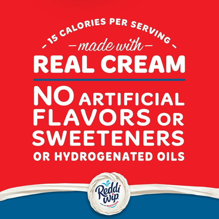 Reddi-wip Original Whipped Topping Made with Real Cream, 6.5 oz Spray Can