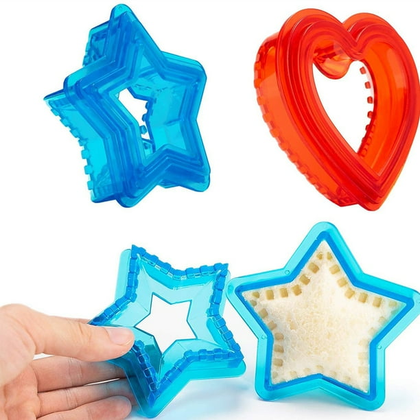 Inteprter 3 unids/set de selladores de sándwich, molde para hacer pan de plástico DIY, moldes portátiles para hornear tostadas de cocina Herramientas y accesorios para hornear Inteprter HA004594-00B