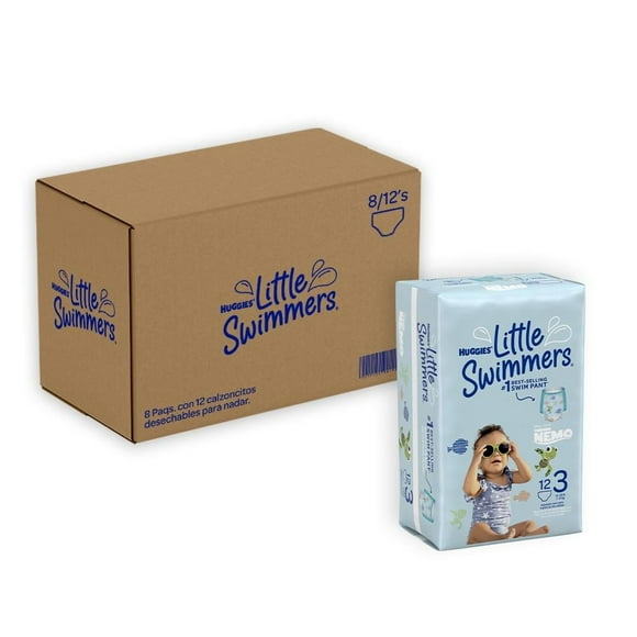 Calzoncitos desechables para nadar Huggies Little Swimmers Unisex Pequeño 96pz