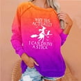 thumbnail image 2 of WREESH Halloween Sweatshirts Women Casual Full Sleeve Round Neck Tops Loose Blouse Print Graphic Sweatshirt Orange, 2 of 5
