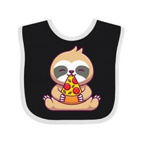 Inktastic Sloth Pizza Boys or Girls Baby Bib