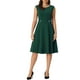 thumbnail image 1 of Vestidos sin mangas elegantes para mujer Inspire Chic, vestido de oficina en línea A, cuello redondo, color verde, 1 of 4