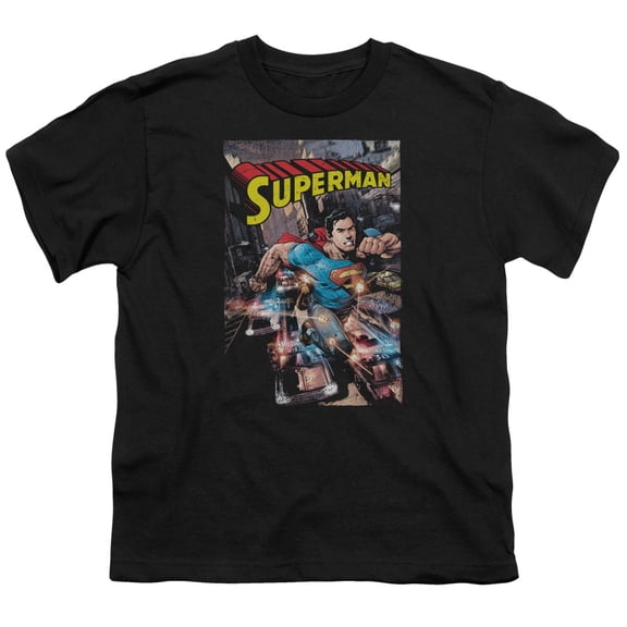 Superman - Action One - Youth Short Sleeve Shirt - Large