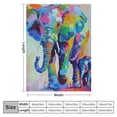 thumbnail image 4 of Patifu elephant baby color painting warm light weight blanket soft wool blanket living room sofa decoration cow gift blanket all year round excellent feel blanket, 4 of 6