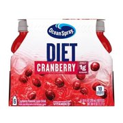 Ocean Spray Diet Cranberry Juice Drinks, 10 Fl Oz Bottles, 6 Count (Pack Of 1) - Pack of 2